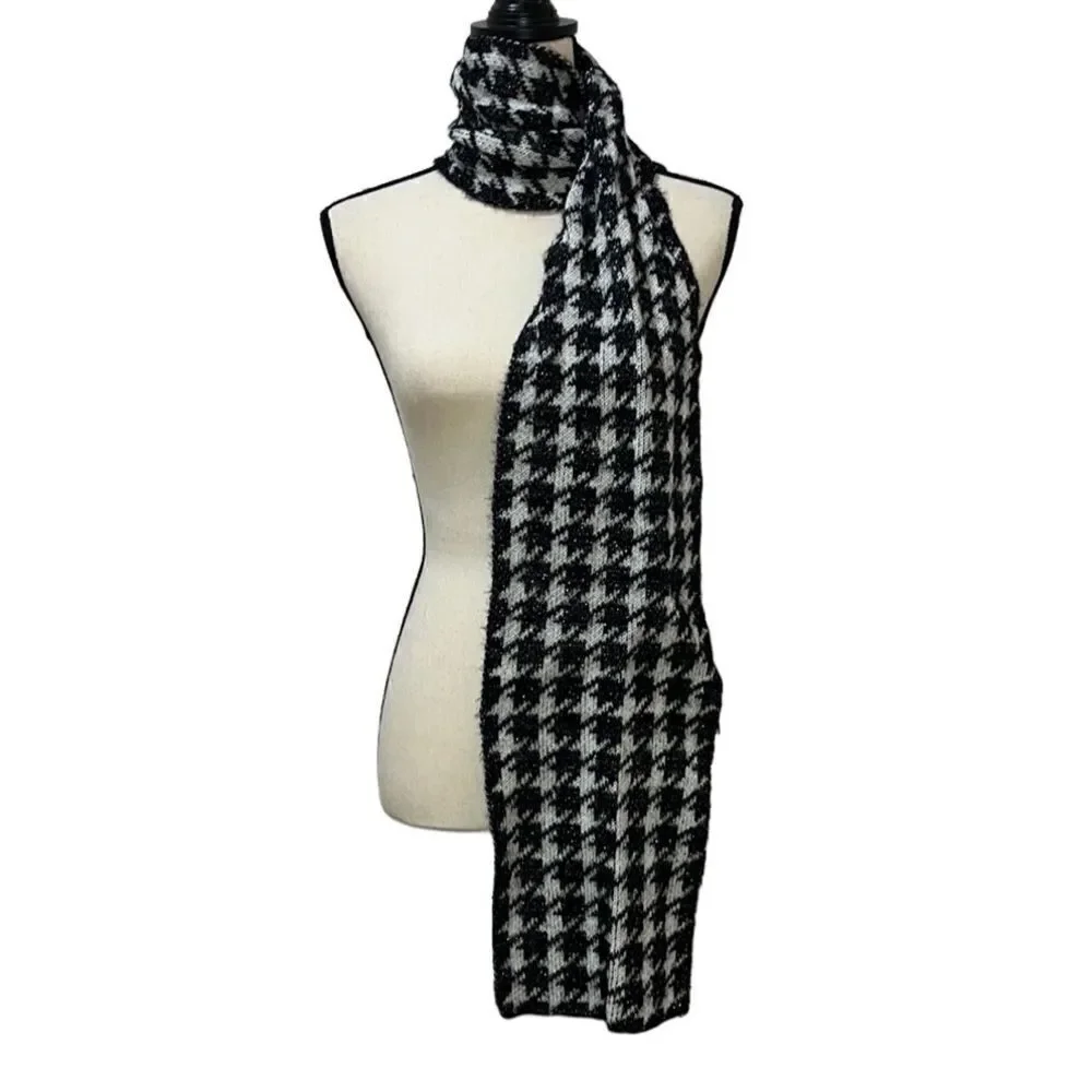Ashley Stewart Metallic Houndstooth Infinity Scarf